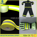 Lime Green Reflective Stripes Flammhemmend